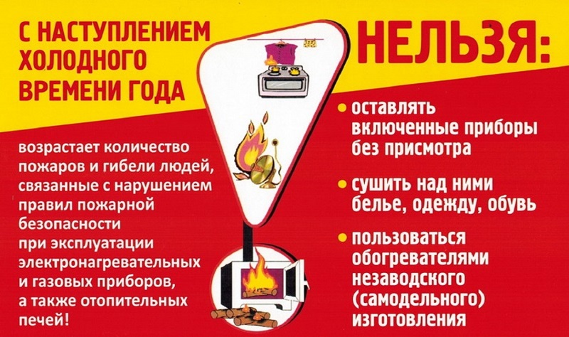 Меры пожарной безопасности в осенне-зимний период!!!.