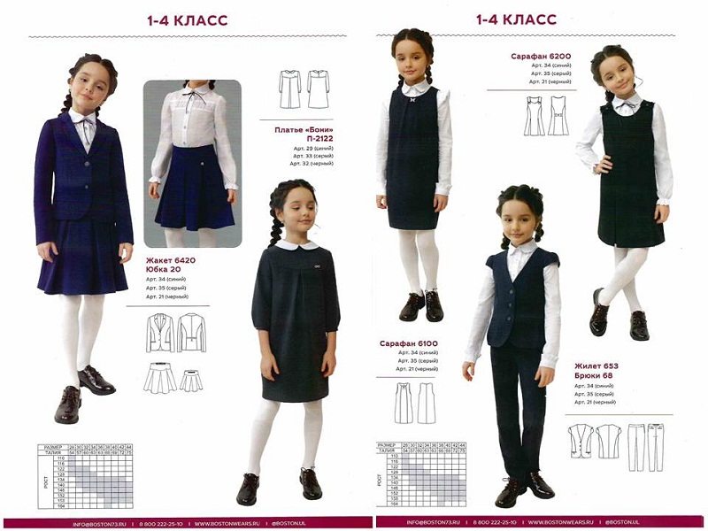 Школьная формы для учащихся (девочек) 1-4 классов